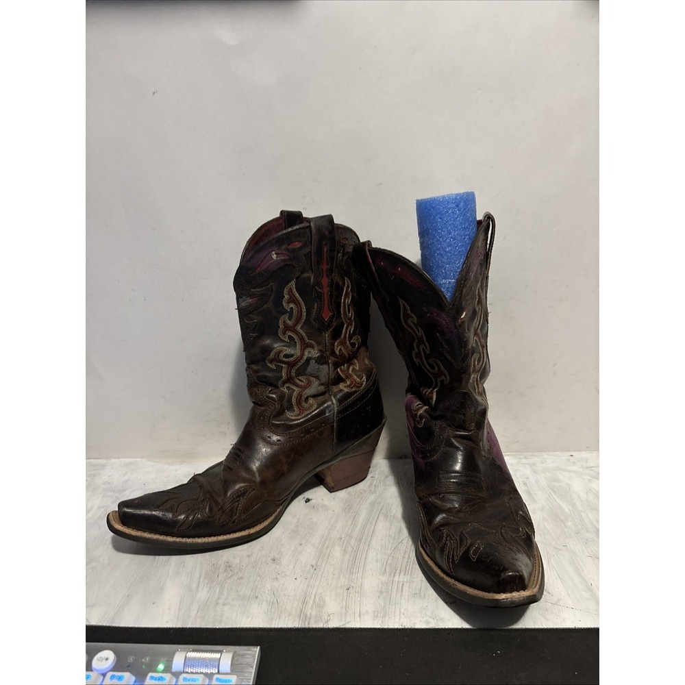 Ariat Womens Wichita Dandy Sassy Brown Leather Western Boots Snip Toe Size 9 B